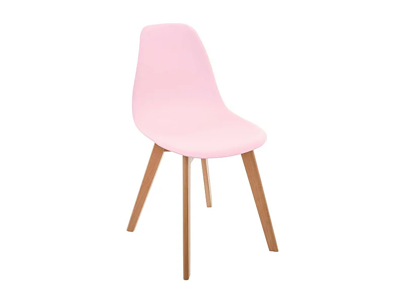 Chaise pour Enfant en Bois et Polypropylène Rose H 58 cm