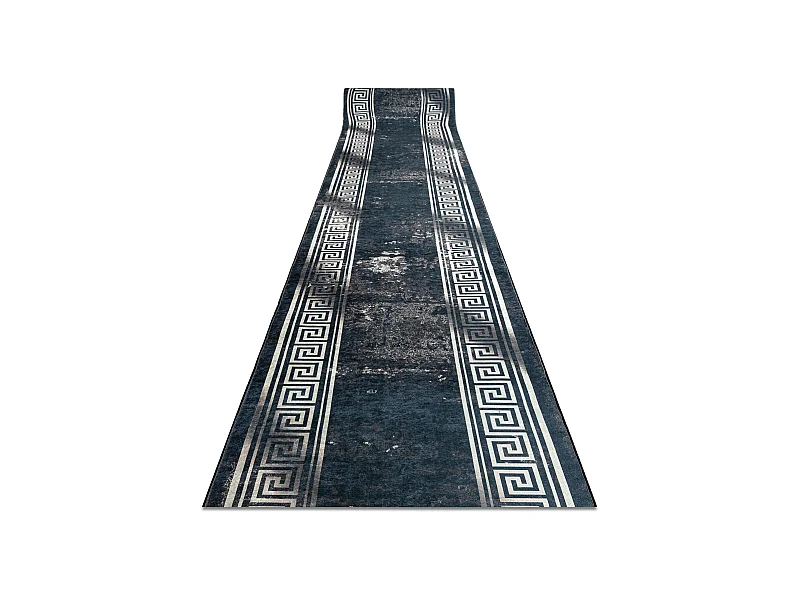 TAPIS DE COULOIR antidérapant LOTUS GRECCO 23593 graphite / gris lava 60x280 cm