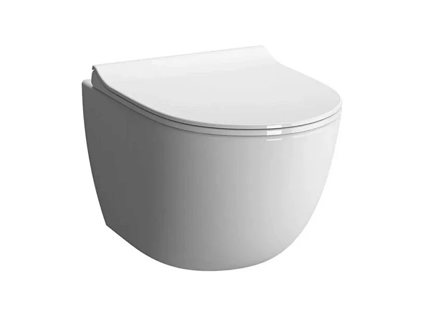 Pack WC suspendu VITRA Sento blanc + bâti autoportant V-Fix Core + Plaque Round Blanche