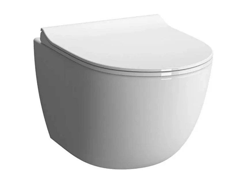 Pack WC suspendu VitrA Sento blanc + bâti autoportant V-Fix Core + Plaque Round Blanche