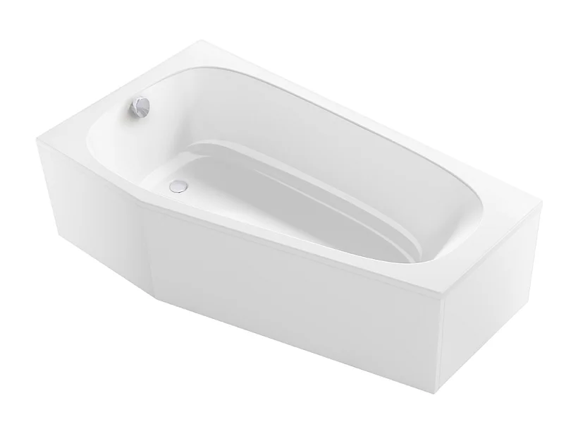 Pack baignoire bain douche 170 x 90 JACOB DELAFON Bastille vidage à gauche blanc brillant + tablier en angle