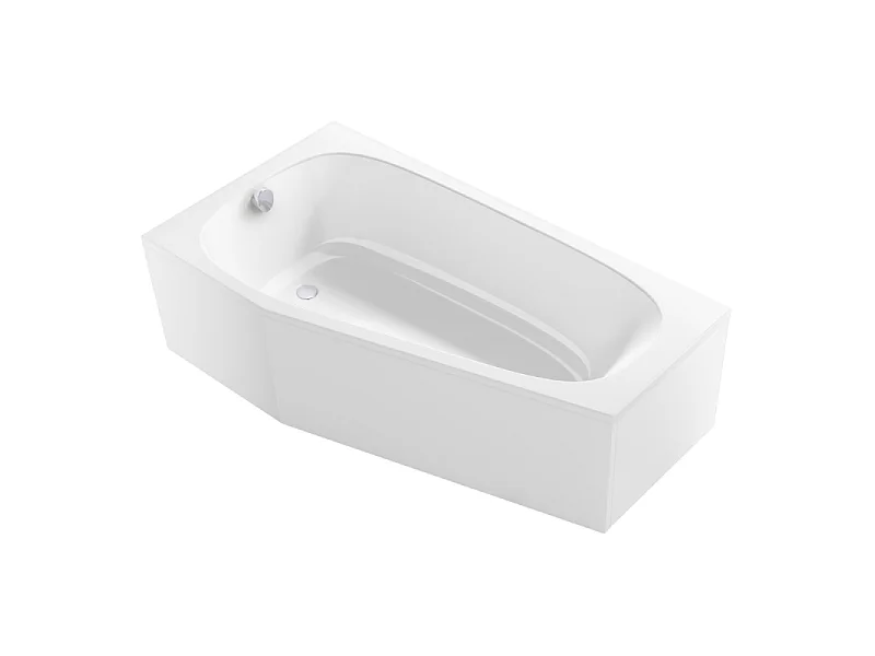 Pack baignoire bain douche 170 x 90 JACOB DELAFON Bastille vidage à gauche blanc mat + tablier en angle