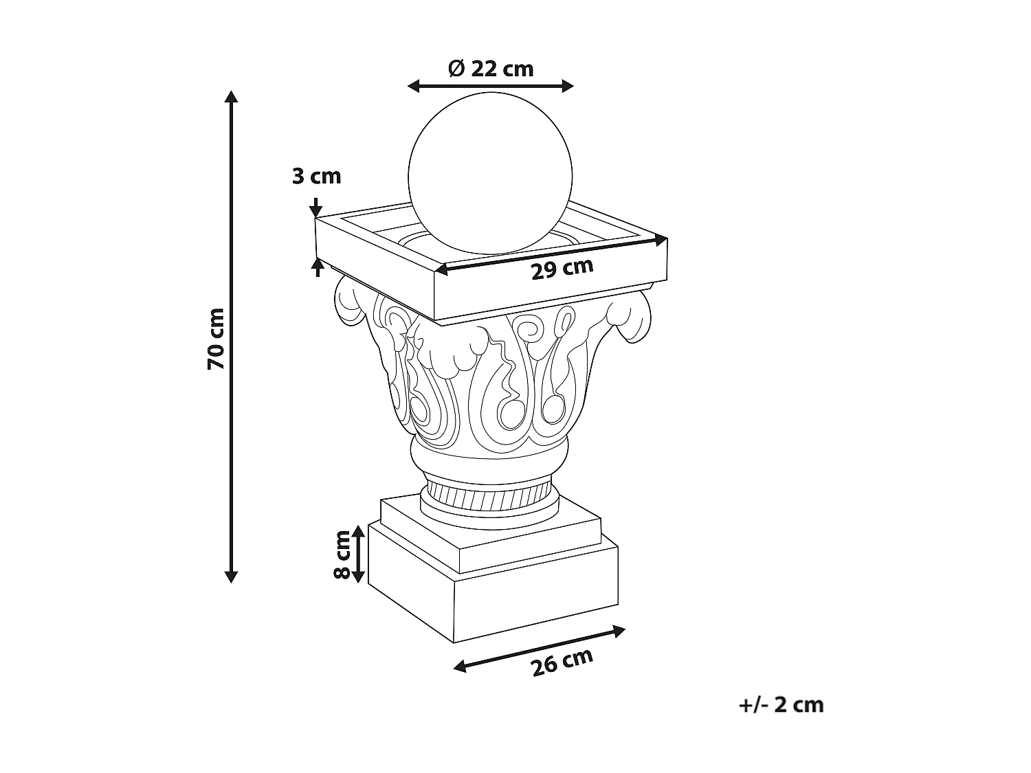 Gartenbrunnen VELINO Beige