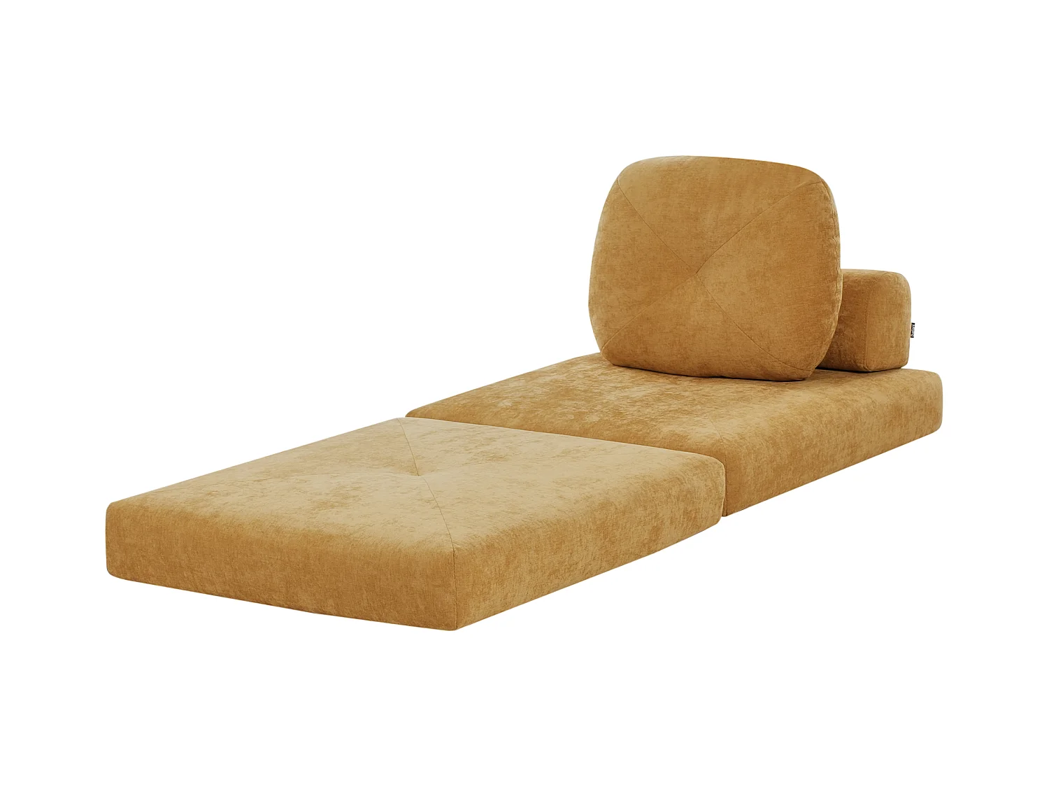 1-Sitzer Schlafsofa OLDEN Stoff Senfgelb