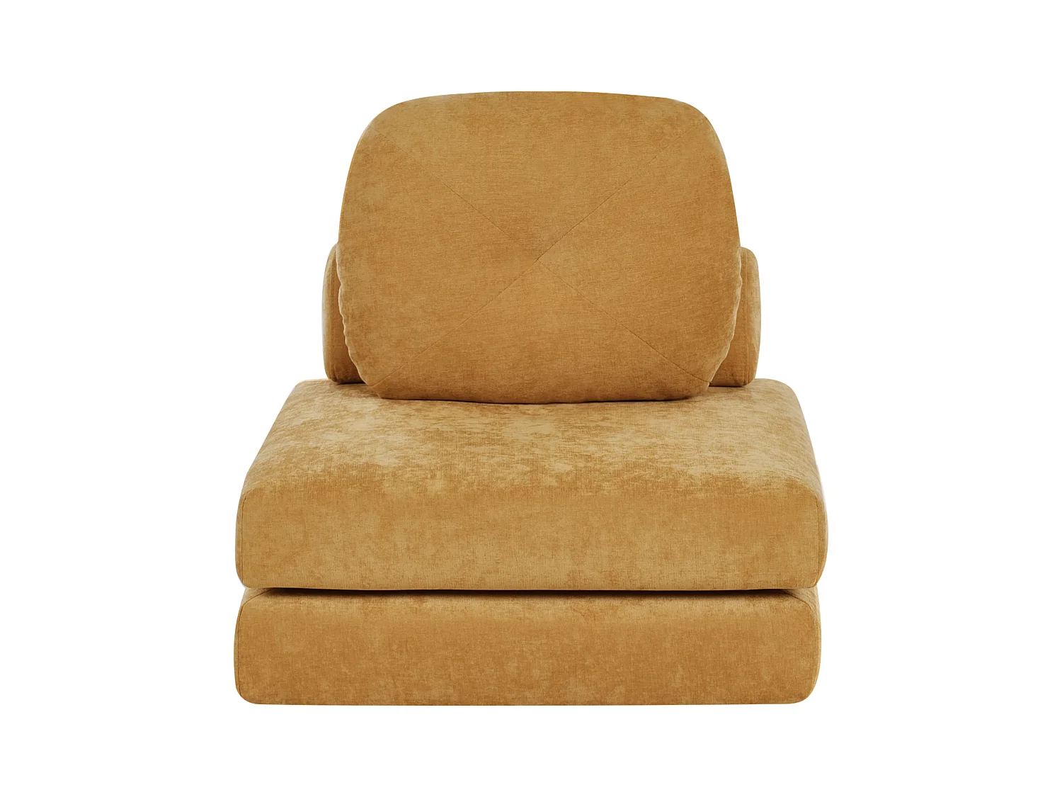 Fauteuil convertible OLDEN Tissu Moutarde