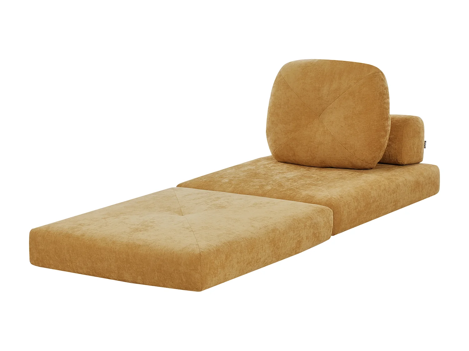 Fauteuil convertible OLDEN Tissu chenille Moutarde