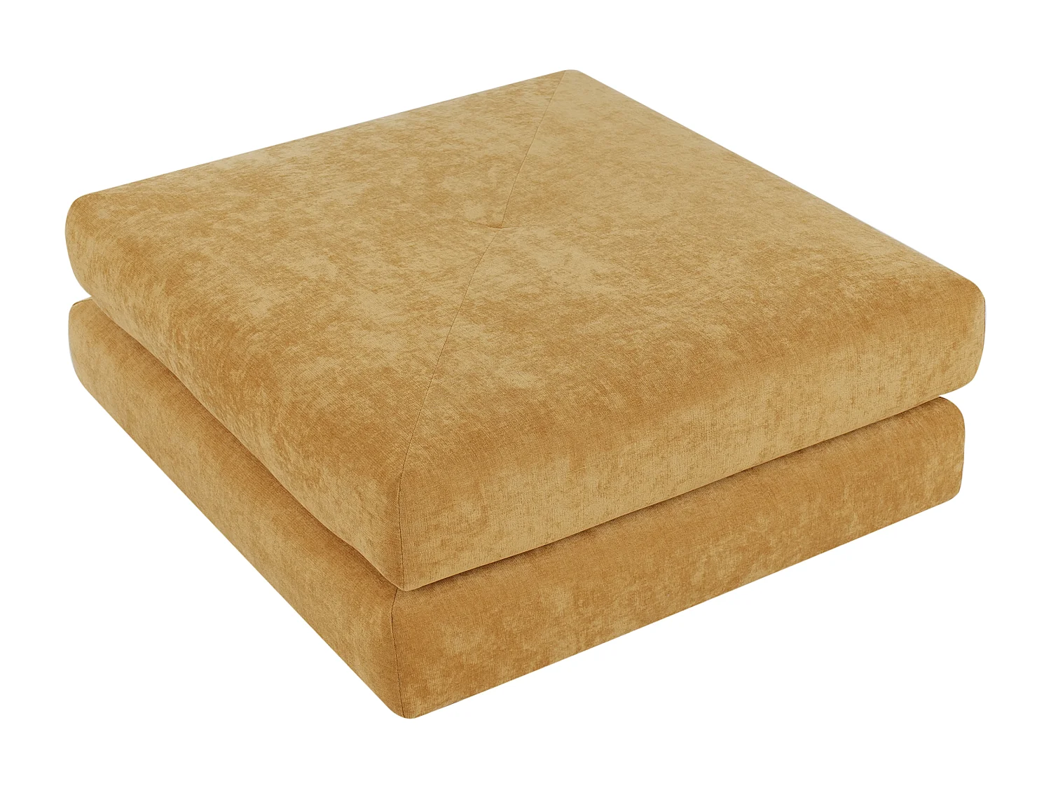 Fauteuil convertible OLDEN Tissu chenille Moutarde