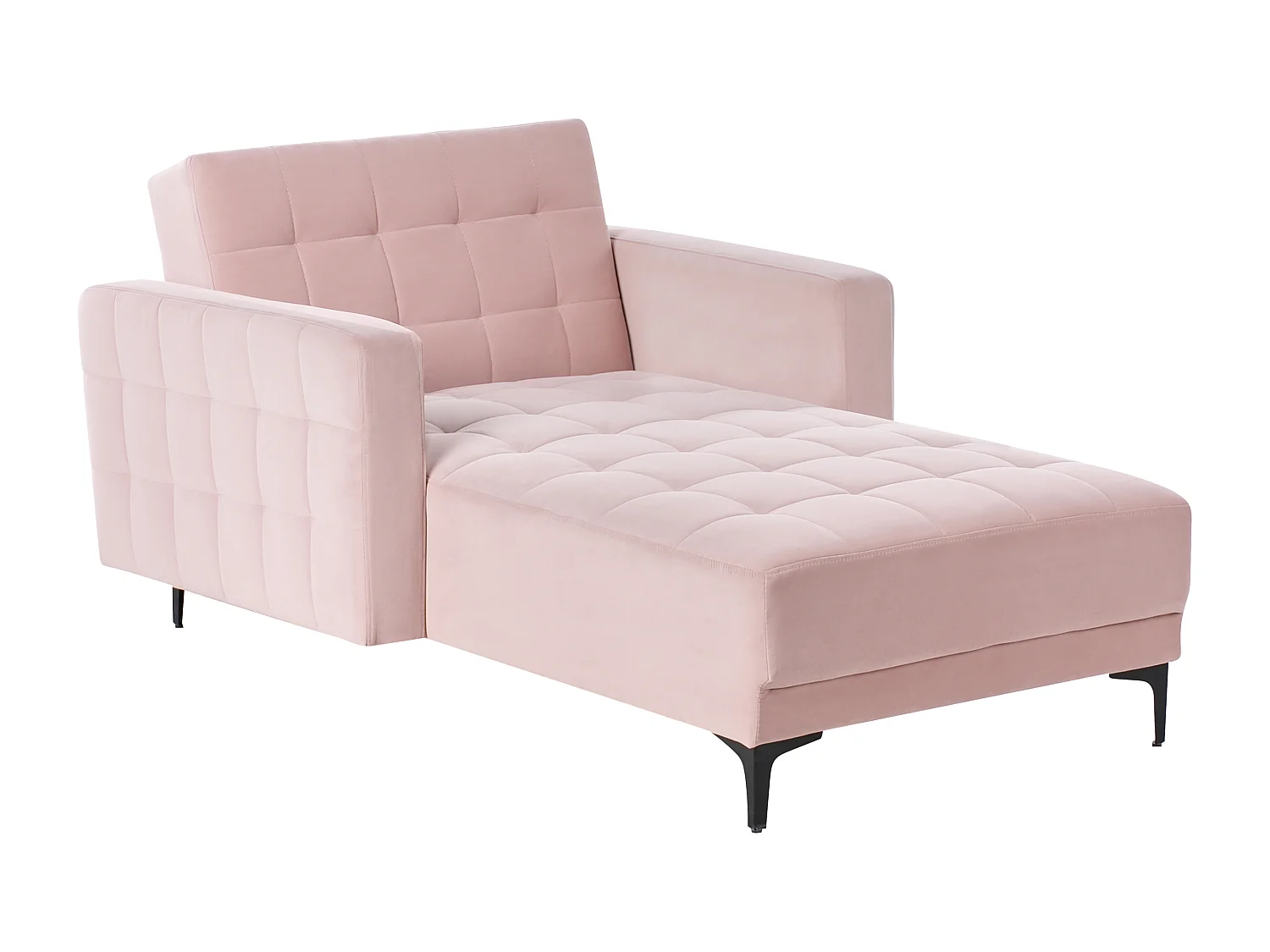 Chaise longue ABERDEEN Velluto Rosa pastello