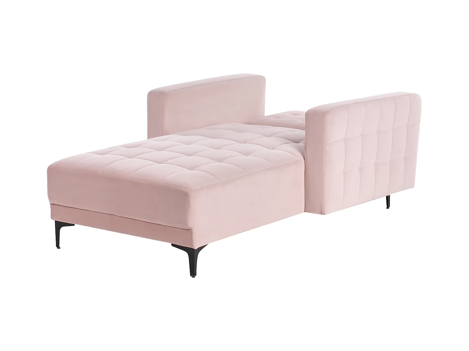 Chaise longue ABERDEEN Velours Rose pastel
