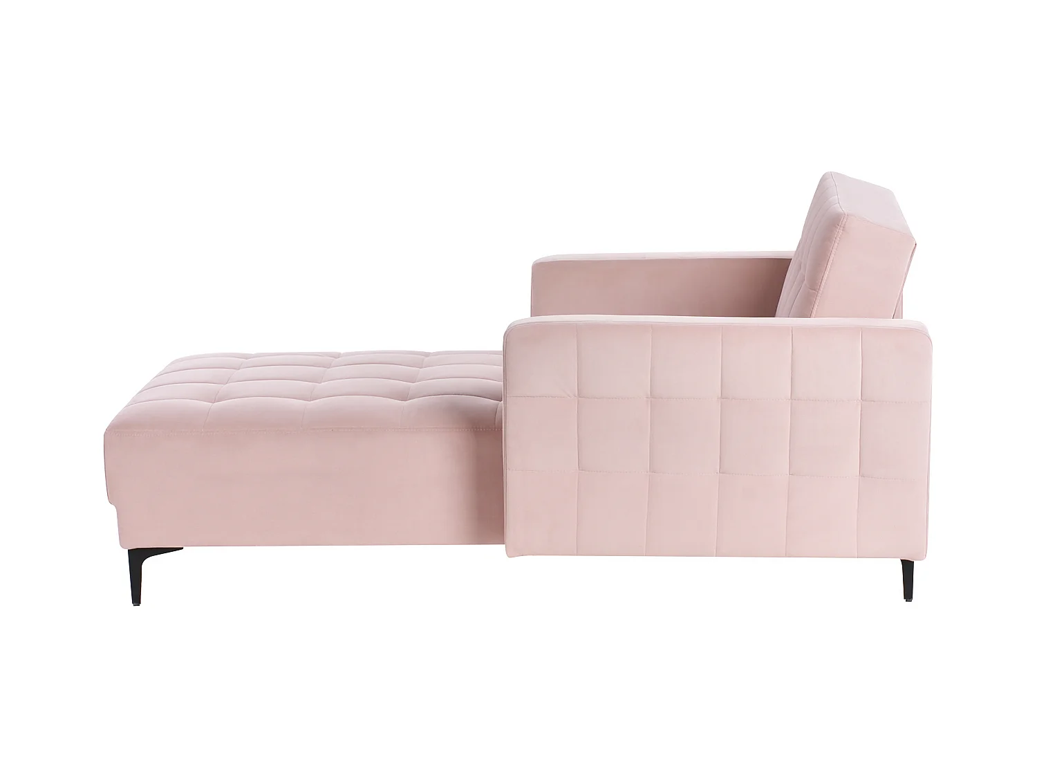 Chaise longue ABERDEEN Velours Rose pastel