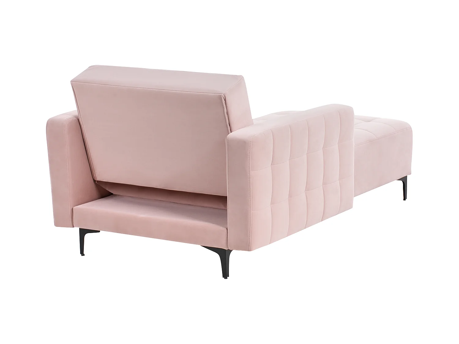 Chaise longue ABERDEEN Velours Rose pastel