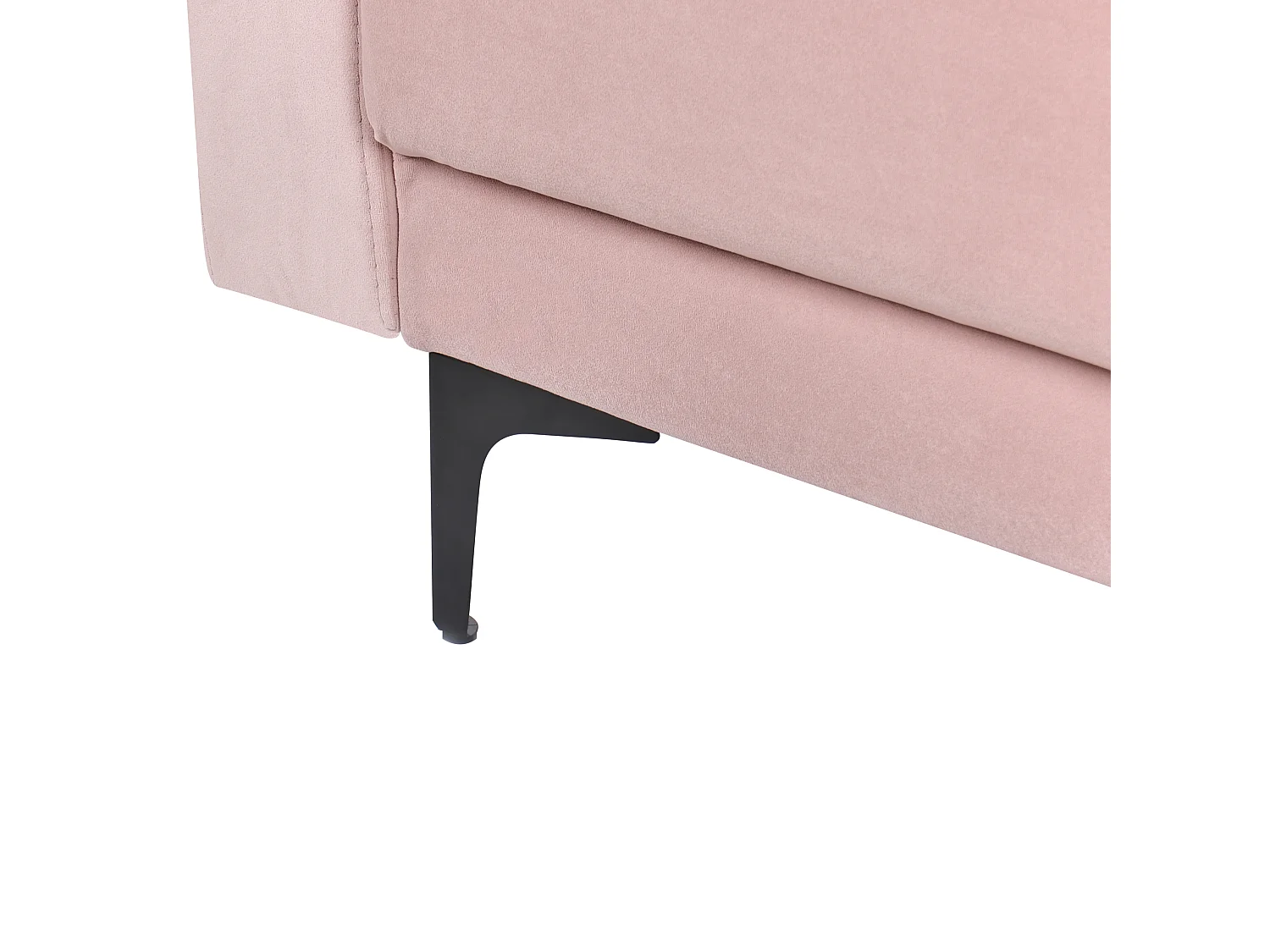 Chaise longue ABERDEEN Velours Rose pastel