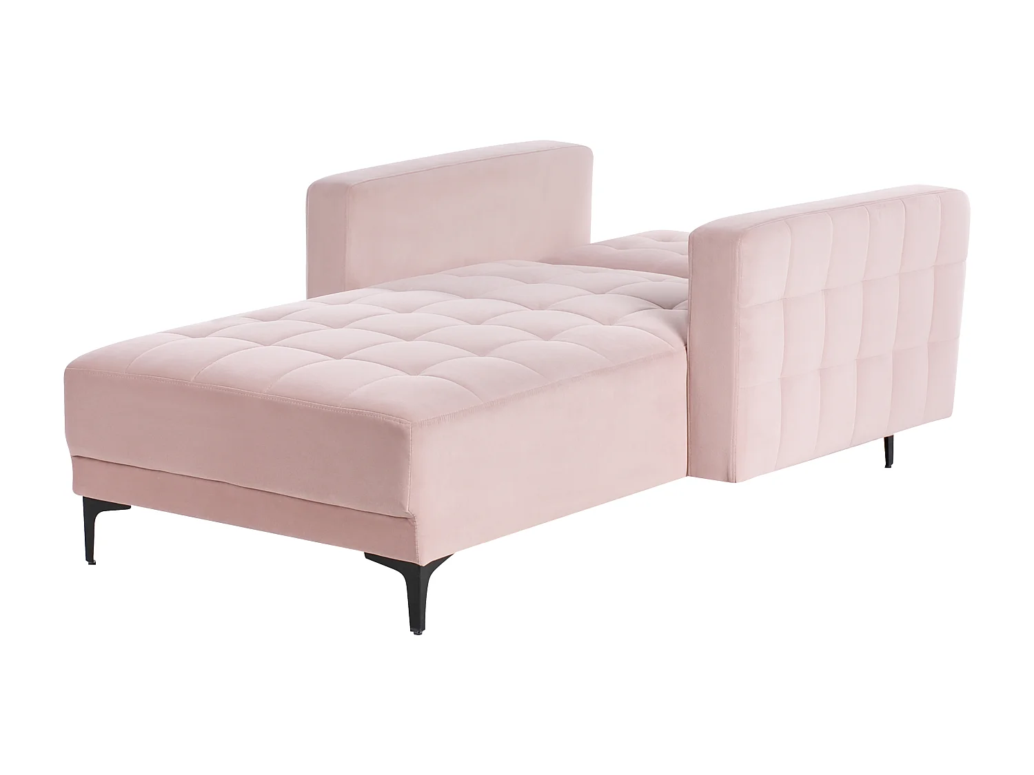 Chaise longue ABERDEEN Velours Rose pastel