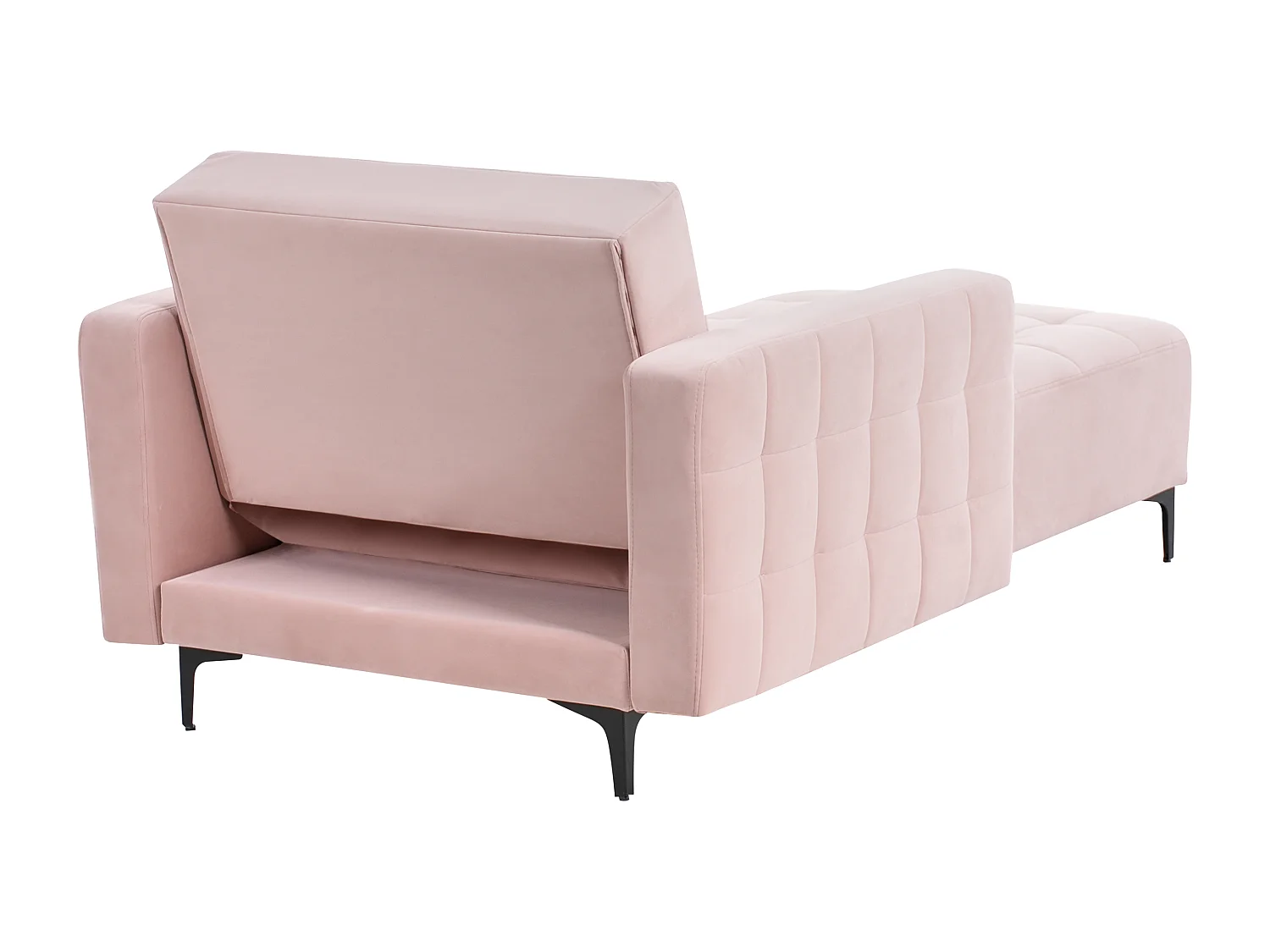 Chaise longue ABERDEEN Velours Rose pastel