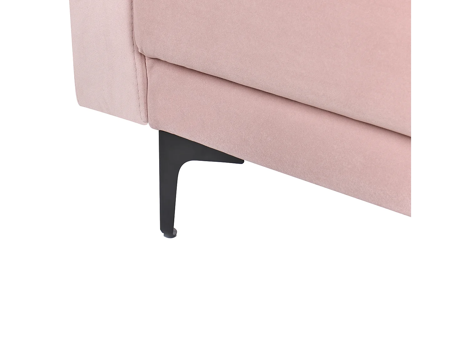 Chaise longue ABERDEEN Velours Rose pastel