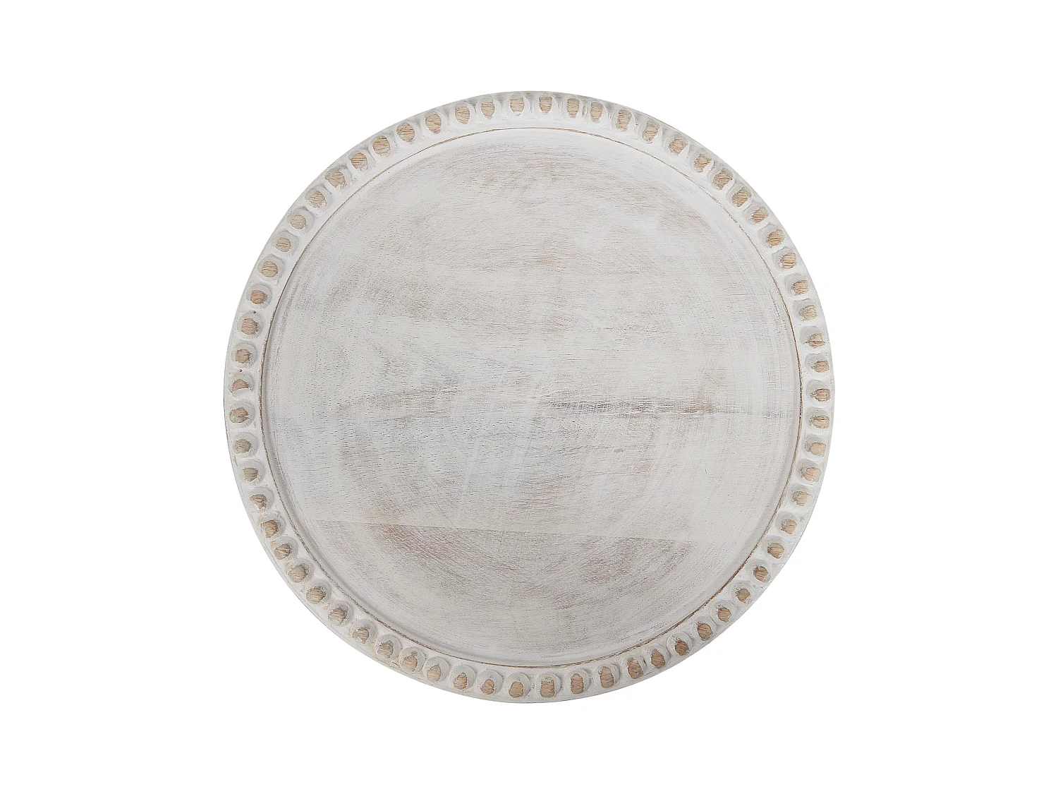 Tortenplatte Mangoholz hellbraun Antik-Optik mit Glasglocke rund 29 cm Dendera