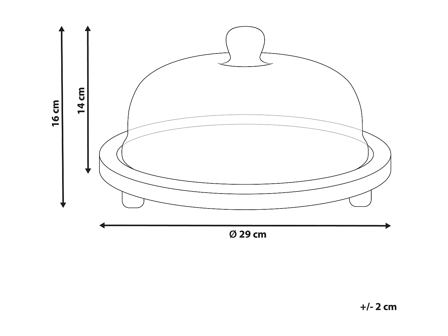 Suporte para bolos DENDERA Mangueira de mangueira Castanho claro