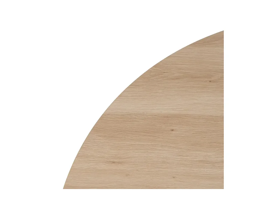 Table à manger ronde crème et bois 120 cm OASIS