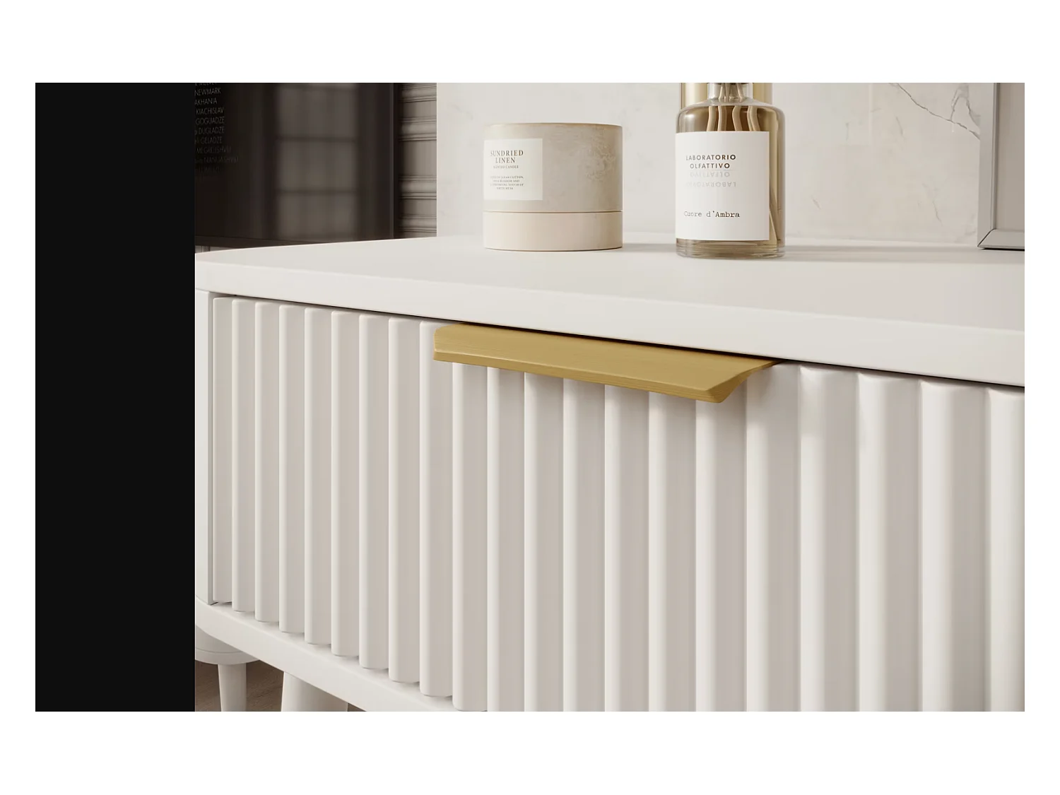 Konsole Bondi/MDF/Schublade/Weiss