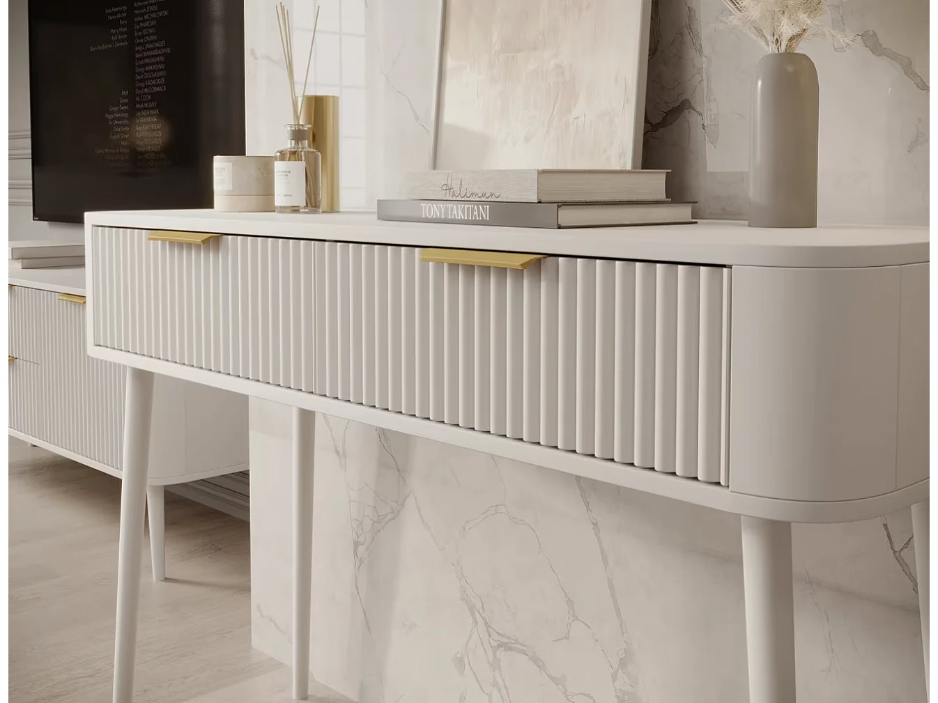 Console Bondi/MDF/Tiroir/Blanc