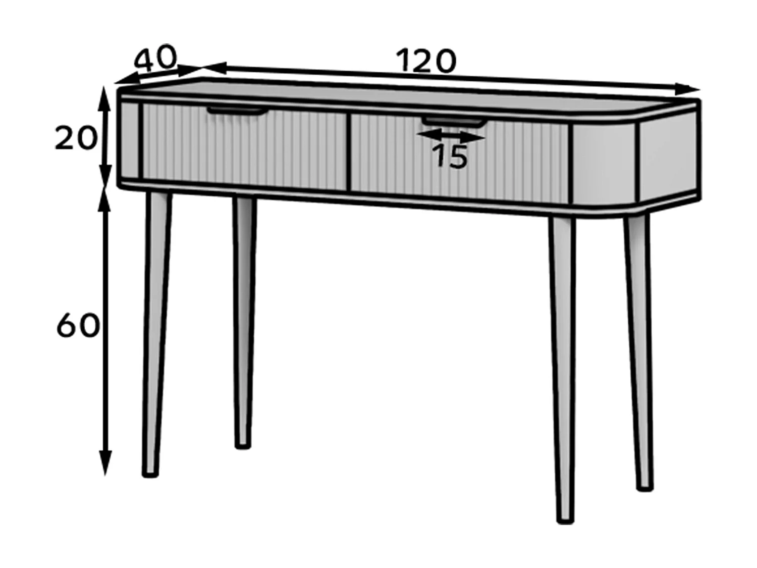 Console Bondi/MDF/Tiroir/Blanc