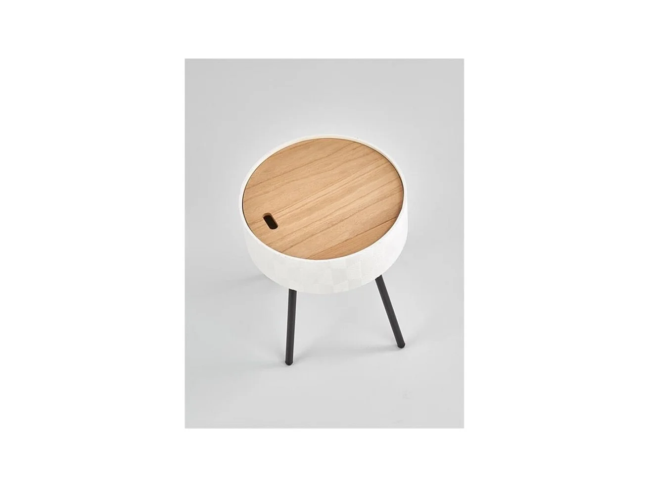 Tavolino Aura/MDF/Metallo/Bianco