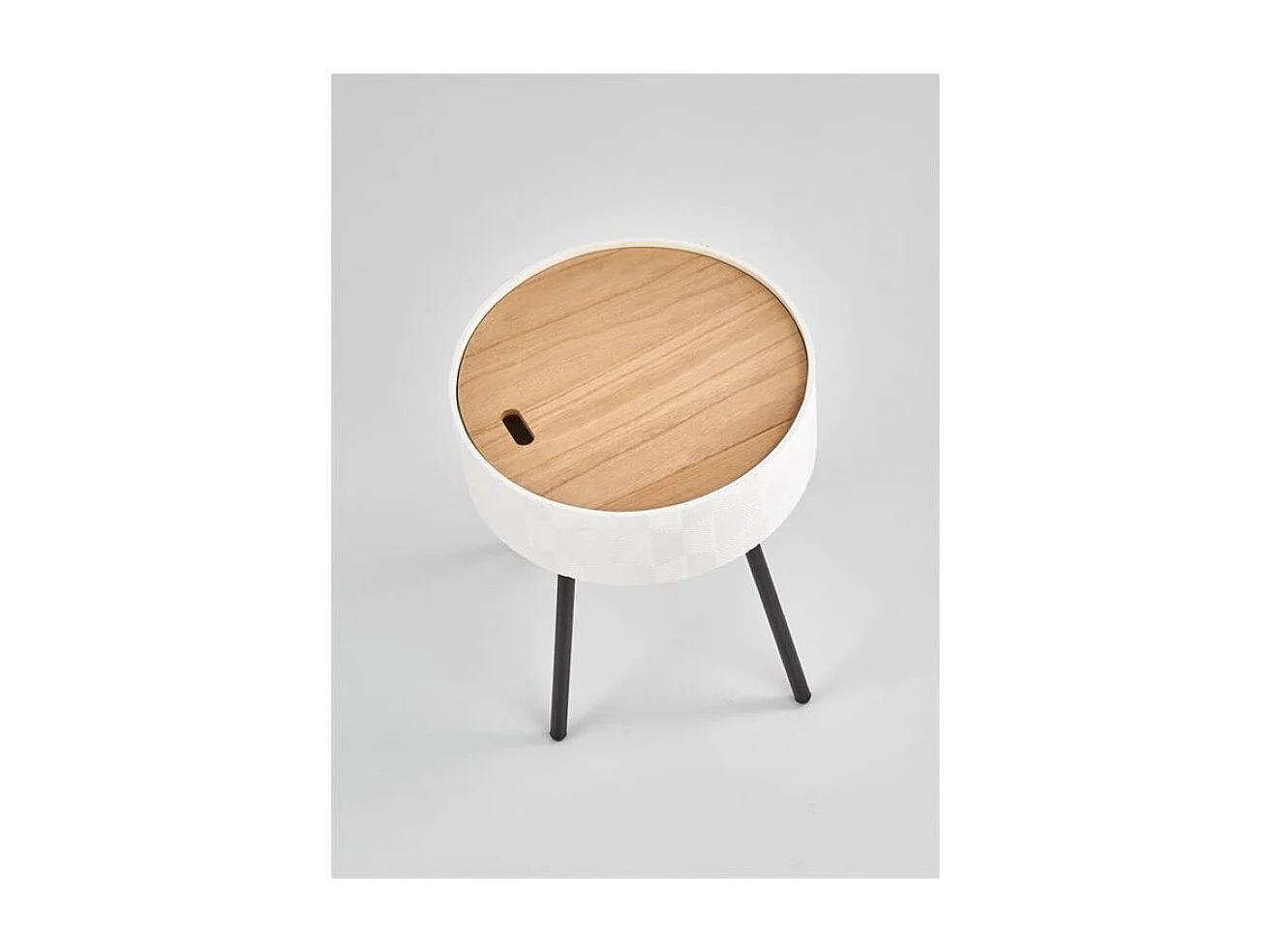 Beistelltisch Aura/MDF/Metall/Weiß