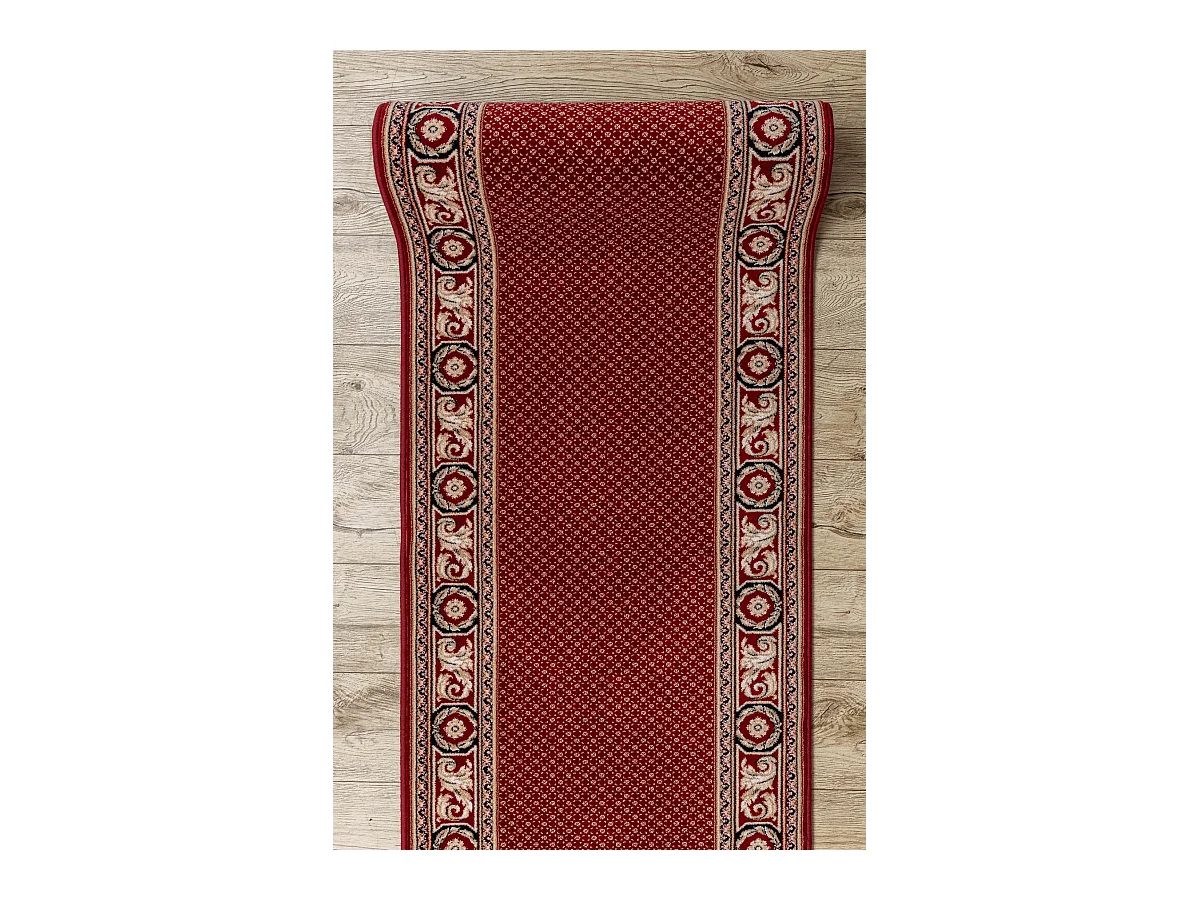 Tapis de course en laine NAIN Ornement 7500 51046 bordeaux / beige 100x950 cm