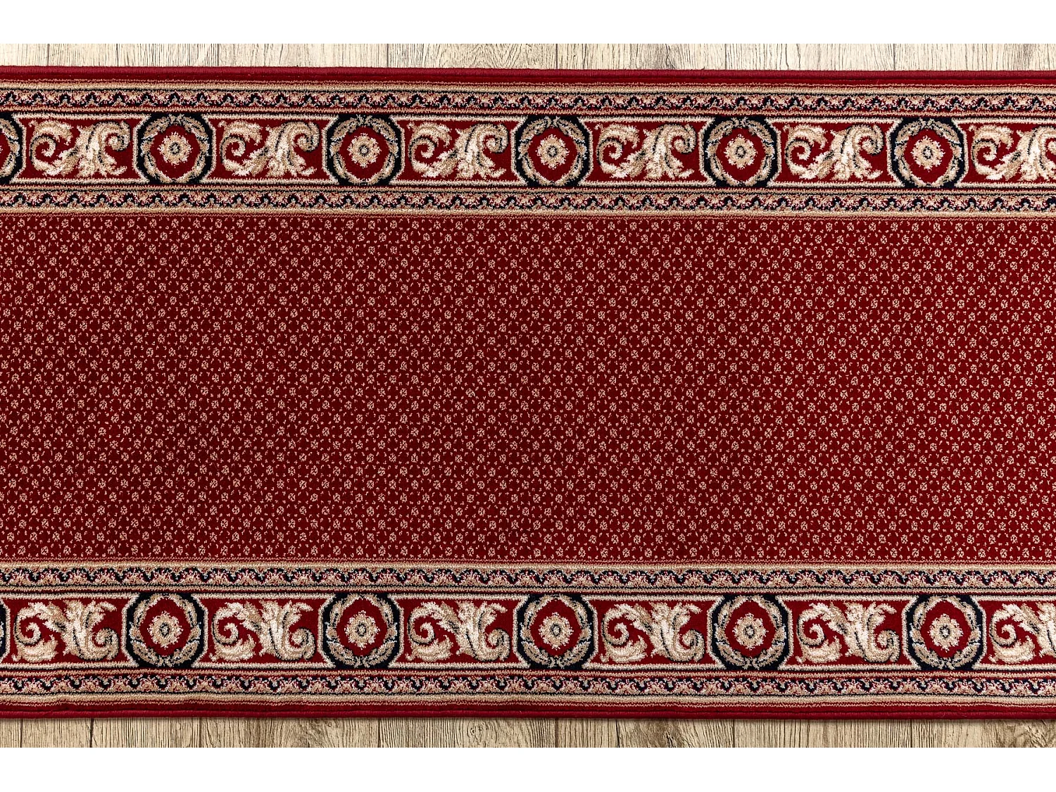 Tapis de course en laine NAIN Ornement 7500 51046 bordeaux / beige 100x500 cm