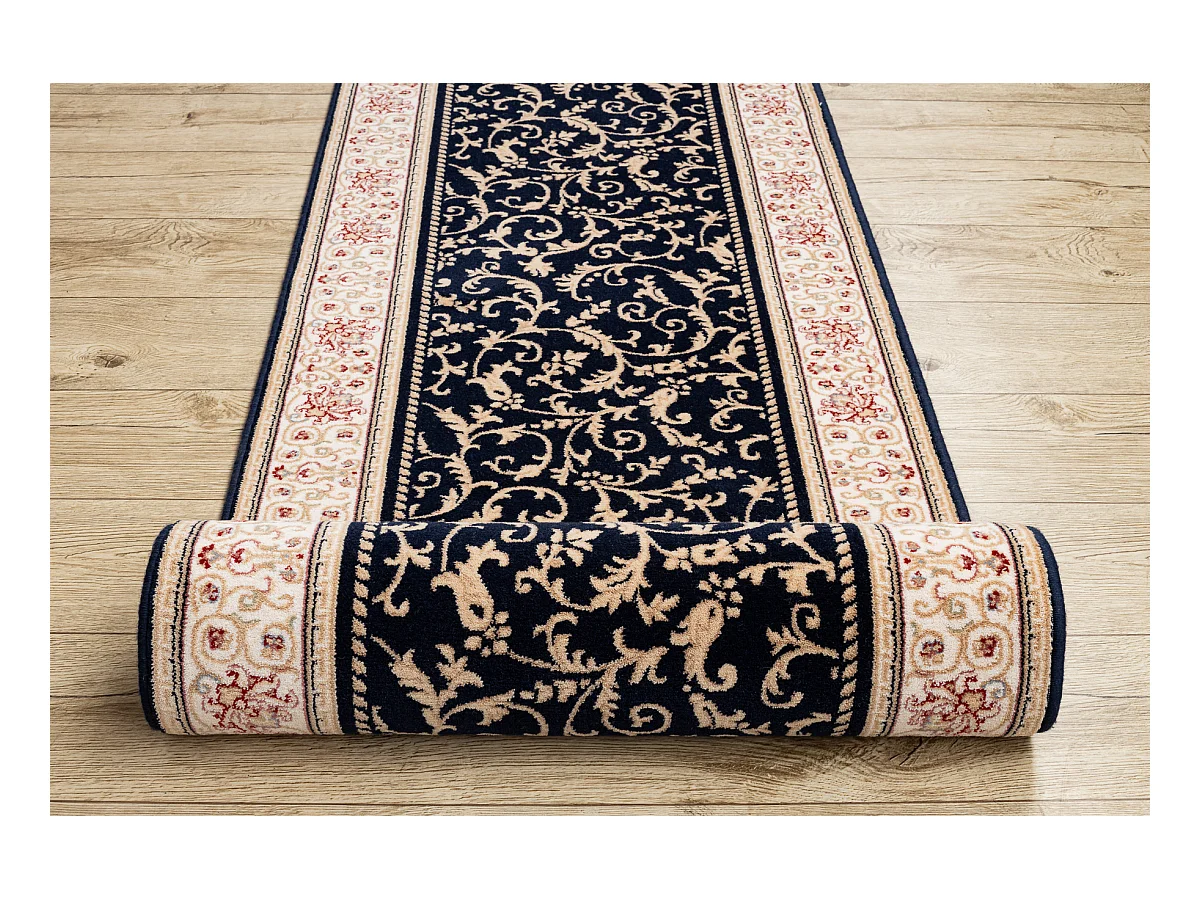 Chodnik NAIN wełniany Ornament 2904 51011 beż / granat 80cm 80x100 cm