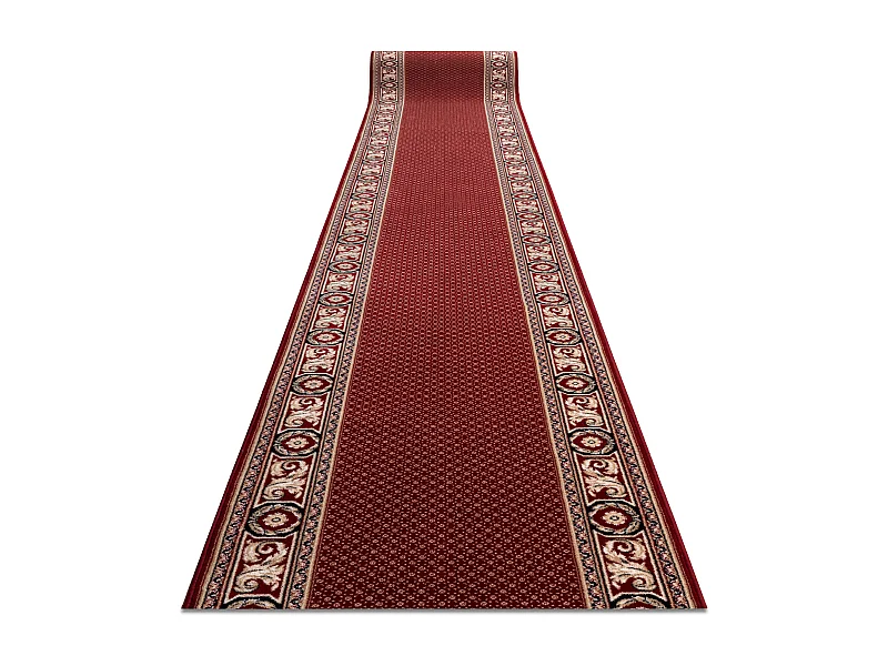 Tapis de course en laine NAIN Ornement 7500 51046 bordeaux / beige 80x300 cm