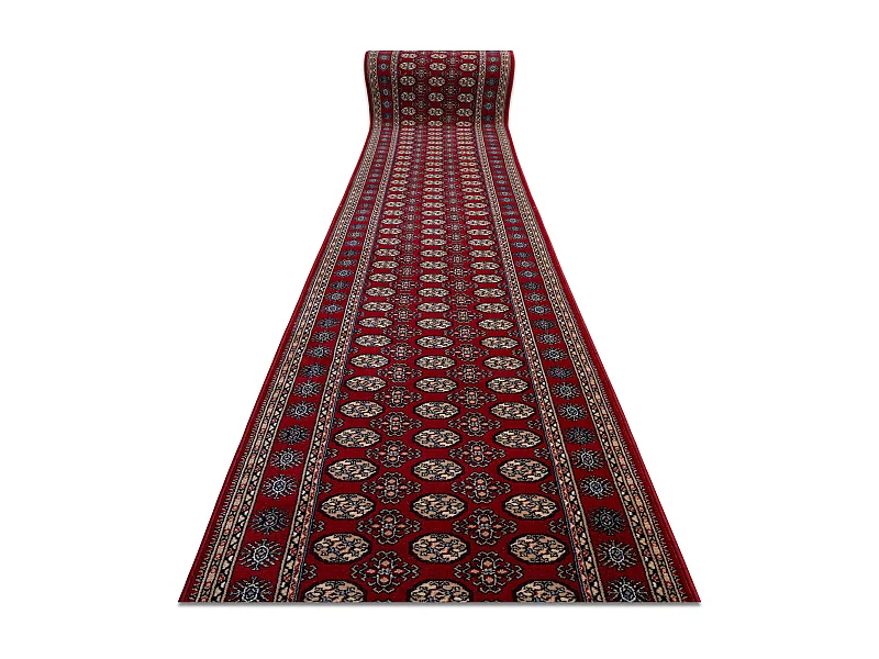 Tapis de course en laine NAIN Rosette 6177 51066 bordeaux / beige 80x100 cm
