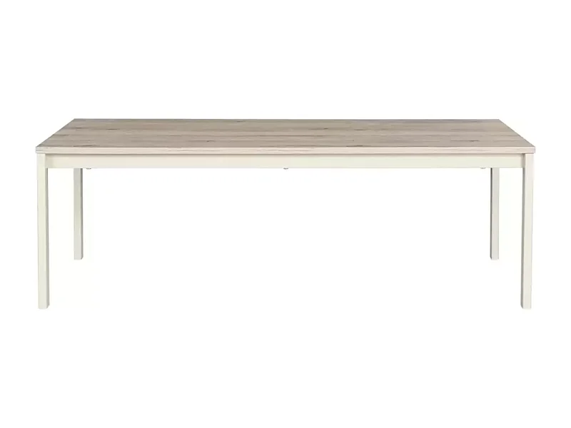 Table basse rectangulaire chêne et blanc cassé de 120 cm SELI