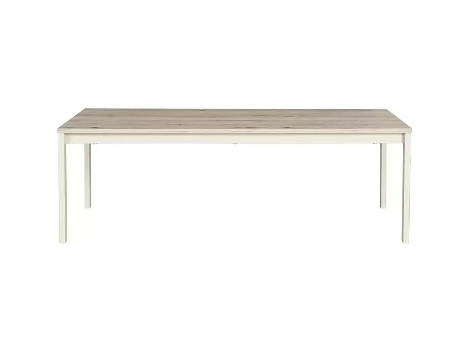 Table basse rectangulaire chêne et blanc cassé de 120 cm SELI