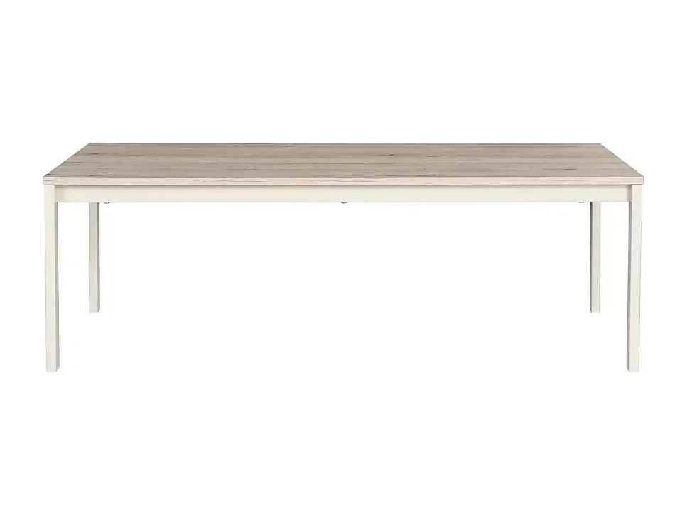 Table basse rectangulaire chêne et blanc cassé de 120 cm SELI