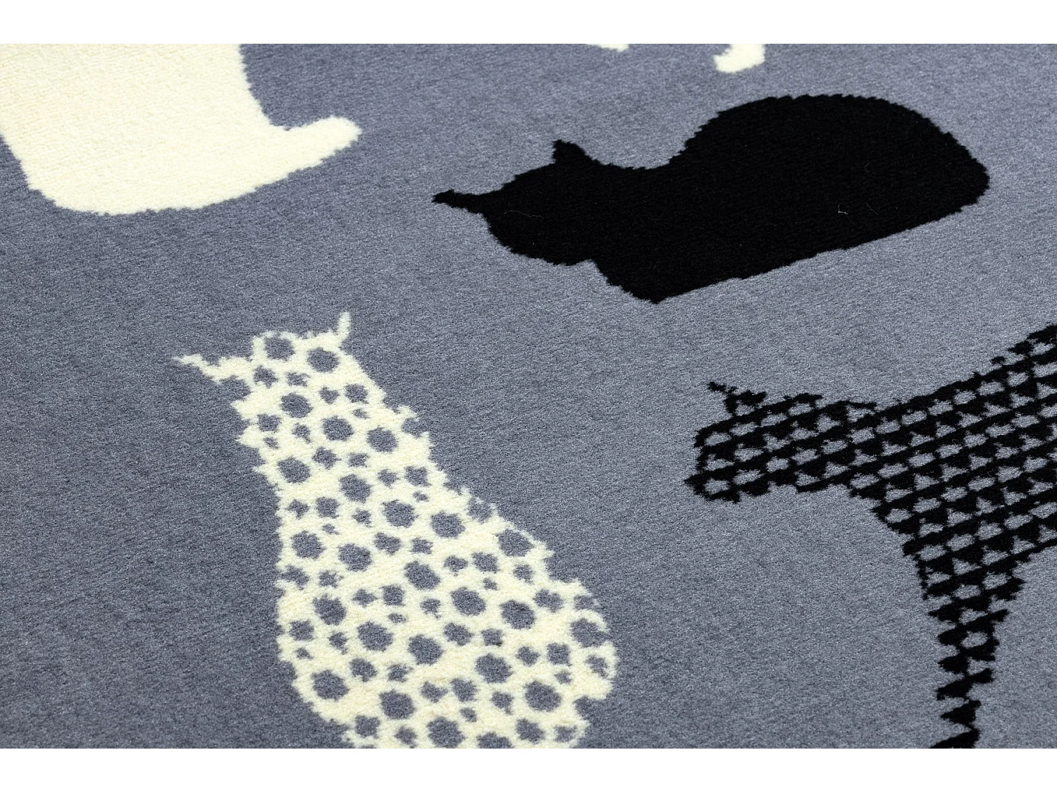 Tapete BCF FLASH Cats 3996 - Gatos, gatinhos cinzento 120x160 cm