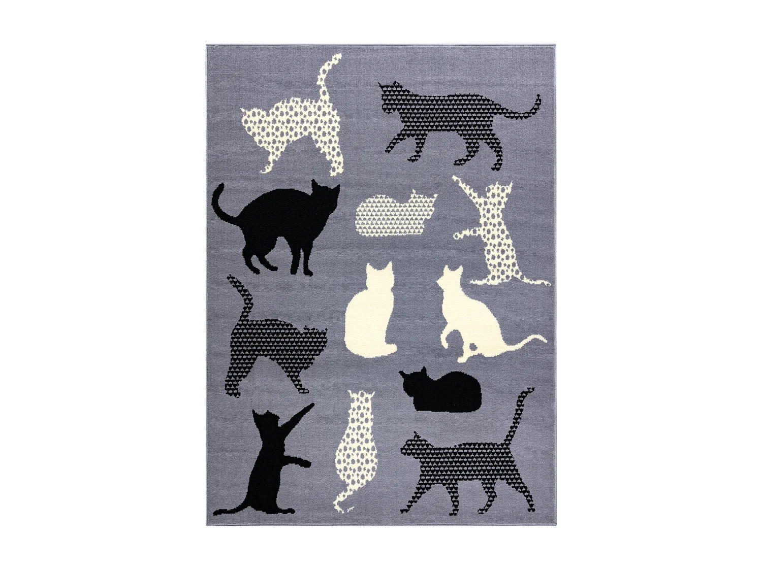 Tapete BCF FLASH Cats 3996 - Gatos, gatinhos cinzento 120x160 cm