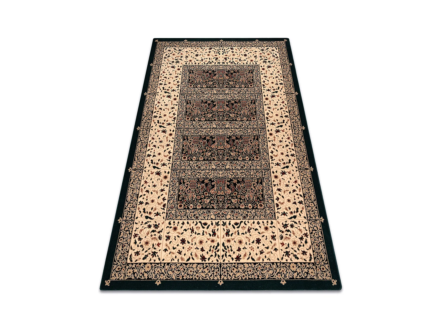 Tapis en laine POLONIA VITRAIL émeraude 2 135x200 cm