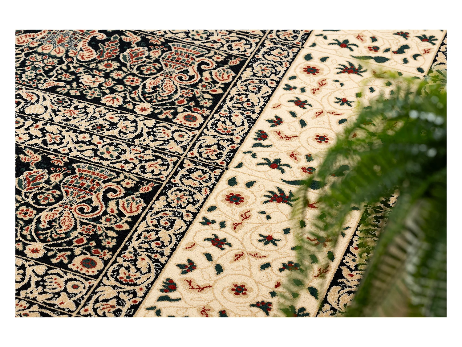 Tapis en laine POLONIA VITRAIL émeraude 2 200x300 cm