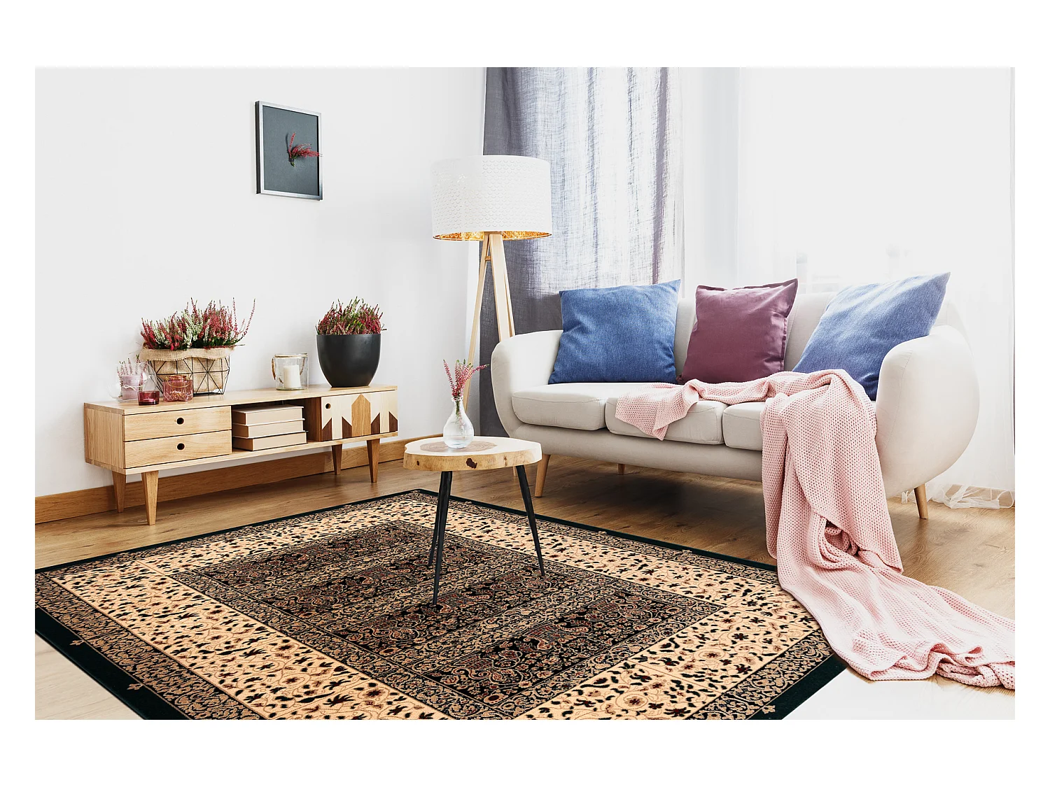 Tapis en laine POLONIA VITRAIL émeraude 2 235x350 cm