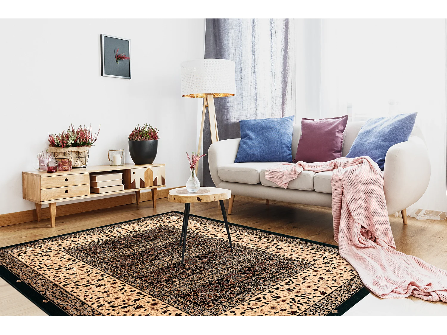 Tapis en laine POLONIA VITRAIL émeraude 2 170x235 cm