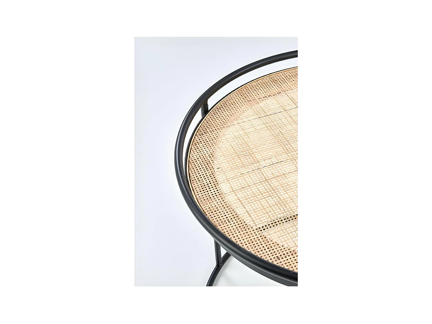 Tavolino da caffè Manado-Set/MDF/Metallo/Marrone&Nero