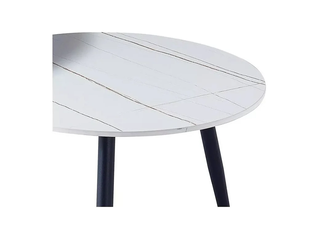 Tavolino Gemini-Set/MDF/Metallo/Bianco