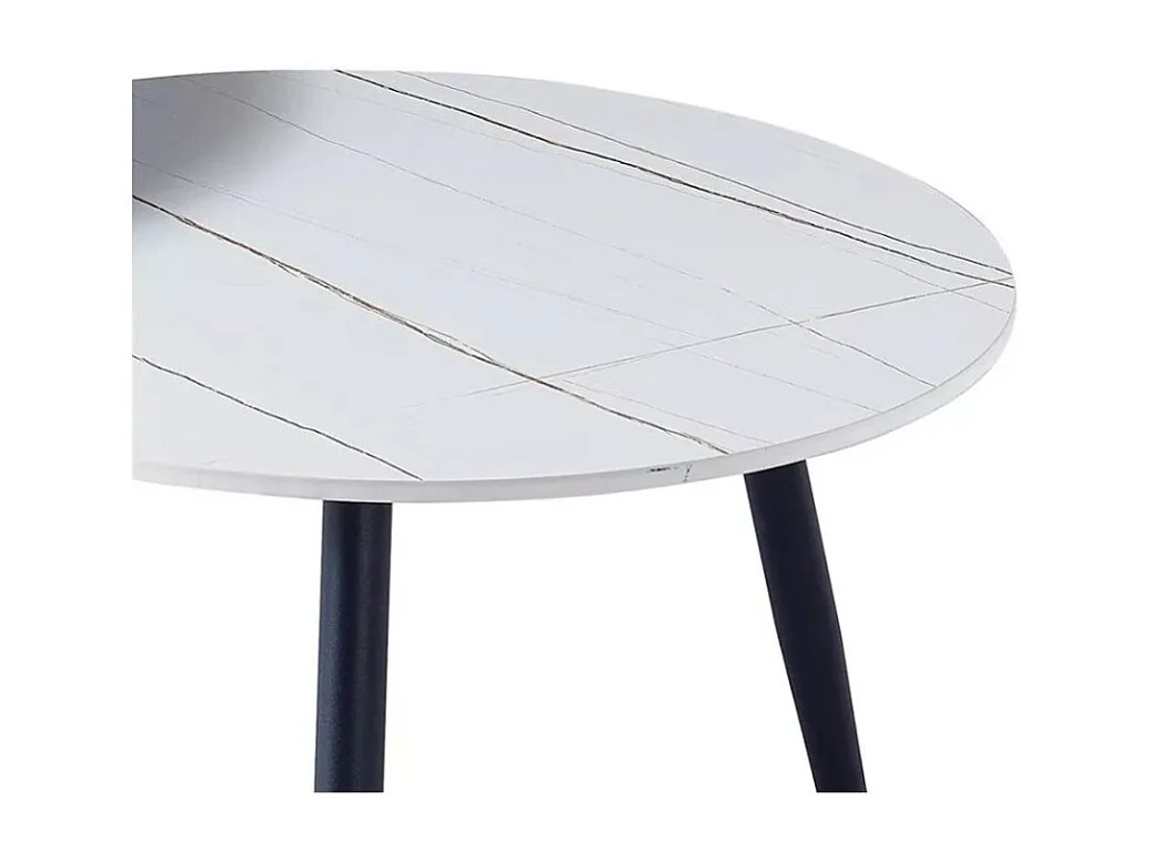 Tavolino Gemini-Set/MDF/Metallo/Bianco&Nero