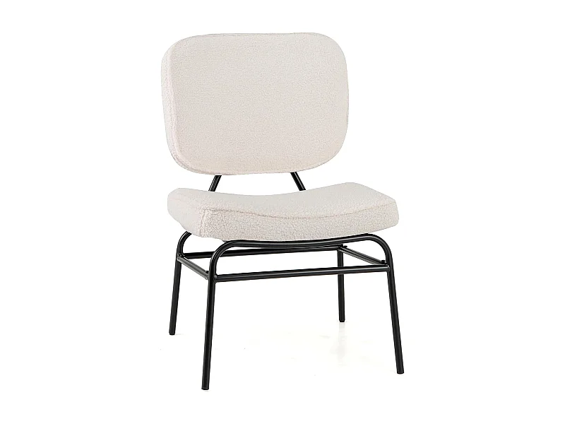 Eetkamerstoel, sherpa-keukenstoel met gebogen zitting en rugleuning, gestoffeerde stoel, belastbaar tot 150 kg, woonkamerstoel voor eetkamer,slaapkamer TH32829