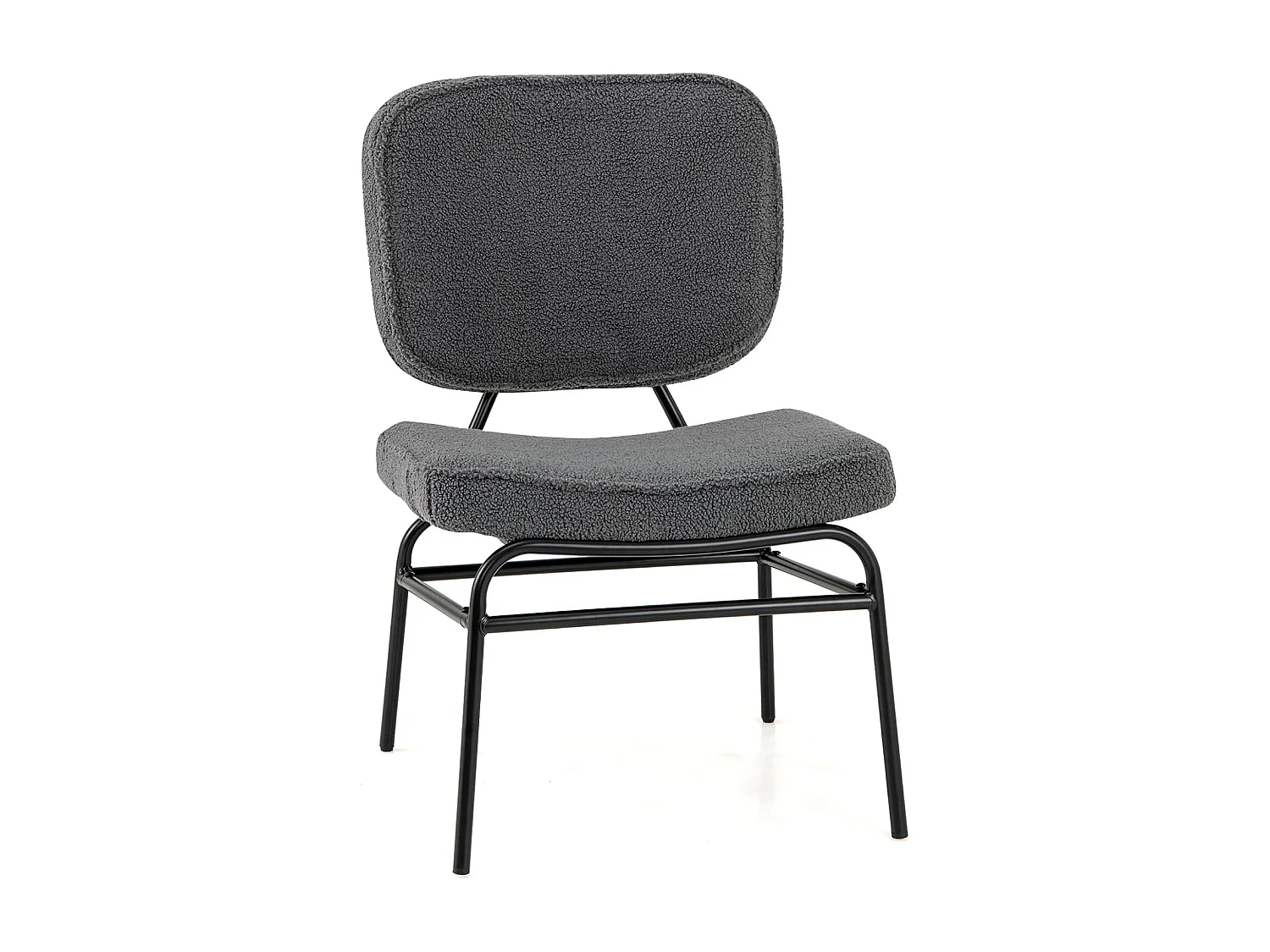 Eetkamerstoel, sherpa-keukenstoel met gebogen zitting en rugleuning, gestoffeerde stoel, belastbaar tot 150 kg, woonkamerstoel voor eetkamer,slaapkamerTH32829