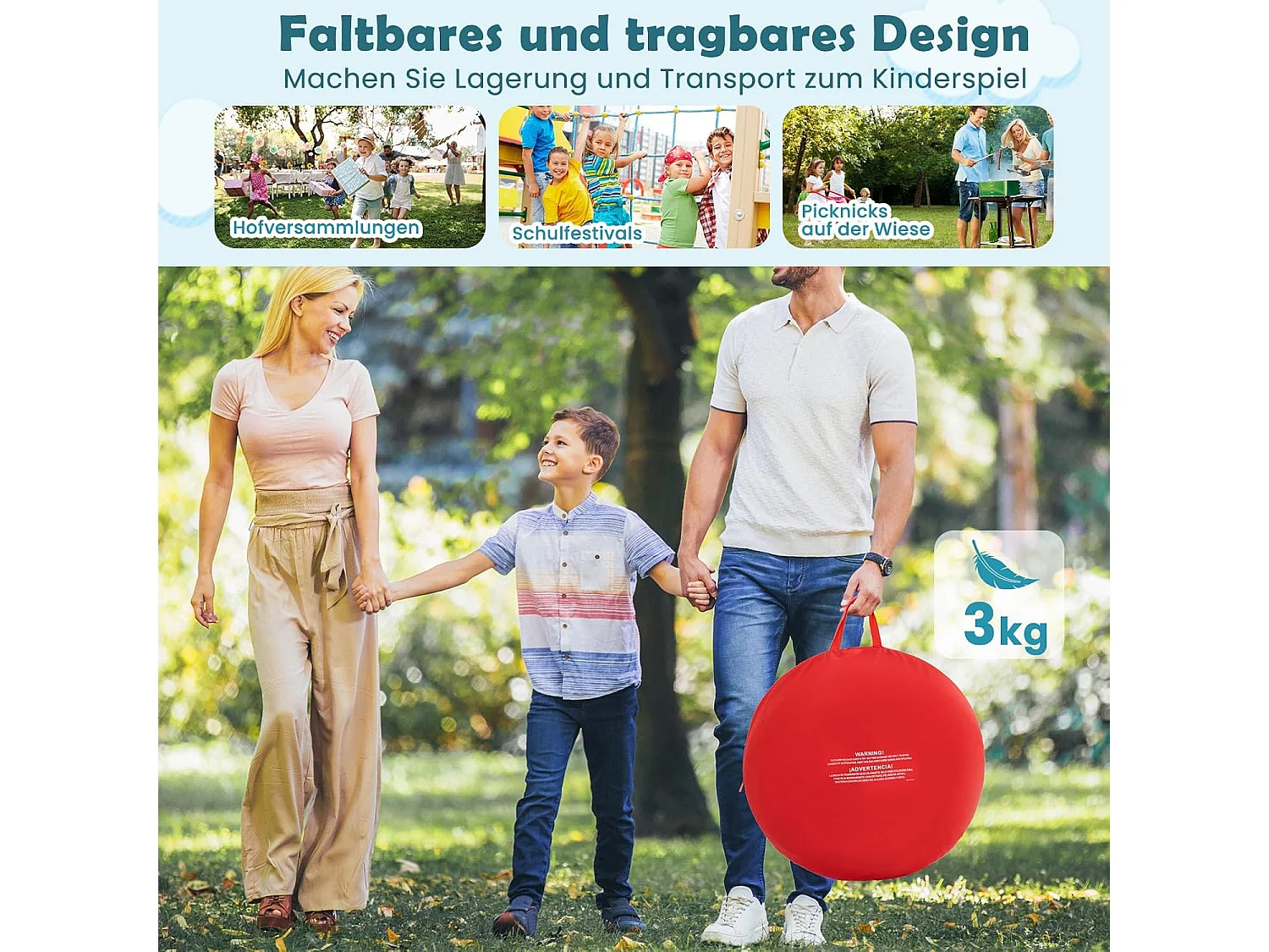 Groot dartbord voor kinderen, dartwerpspel set met 4 kickballen en draagtas,familiespel voor volwassenen en kinderen vanaf 6 jaar, rood + zwart + witZB33687
