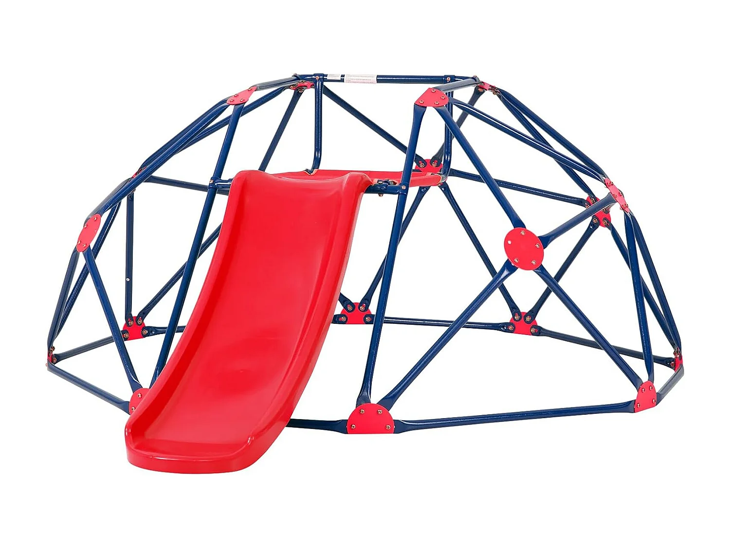 Klimkkoepel met glijbaan, klimrek in koepelvorm met stoffen platform, outdoor en indoor speelplaats voor 3-10 jaar, ideaal voor gymzaal,ZB32981 achtertuin, tuin