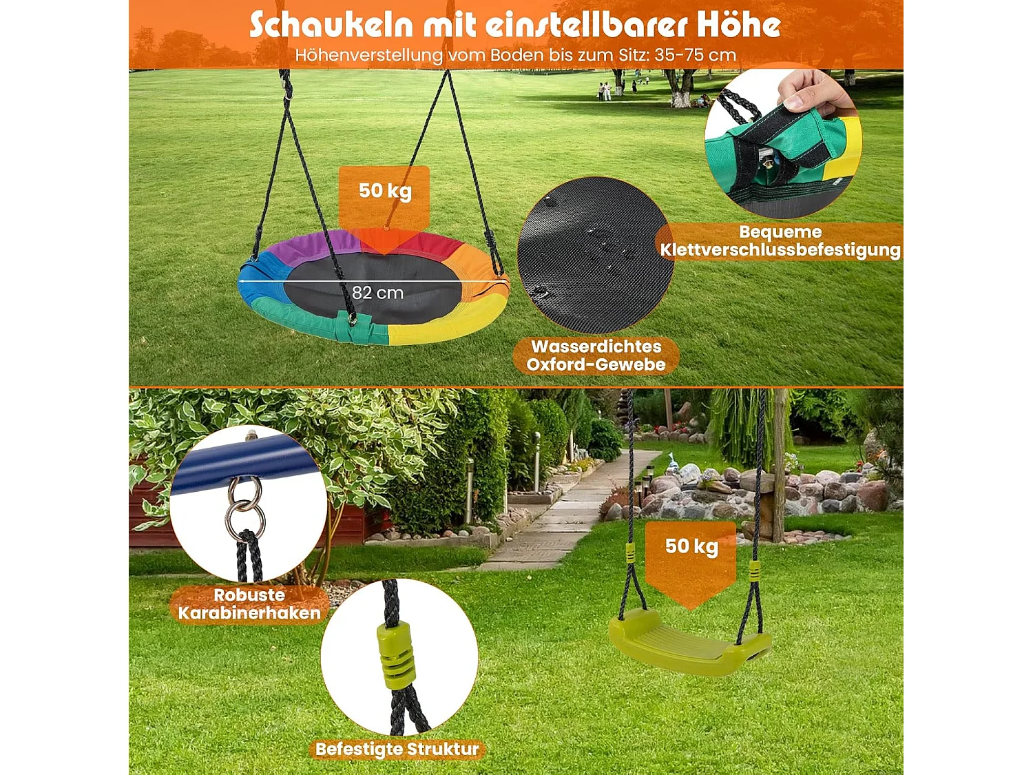 4-in-1 schommelset, schommelframe met schommel, glijbaan en basketbalmand,schommelframe met dubbele schommel,tuinschommel met metalen frame voor binnenplaats, tuin