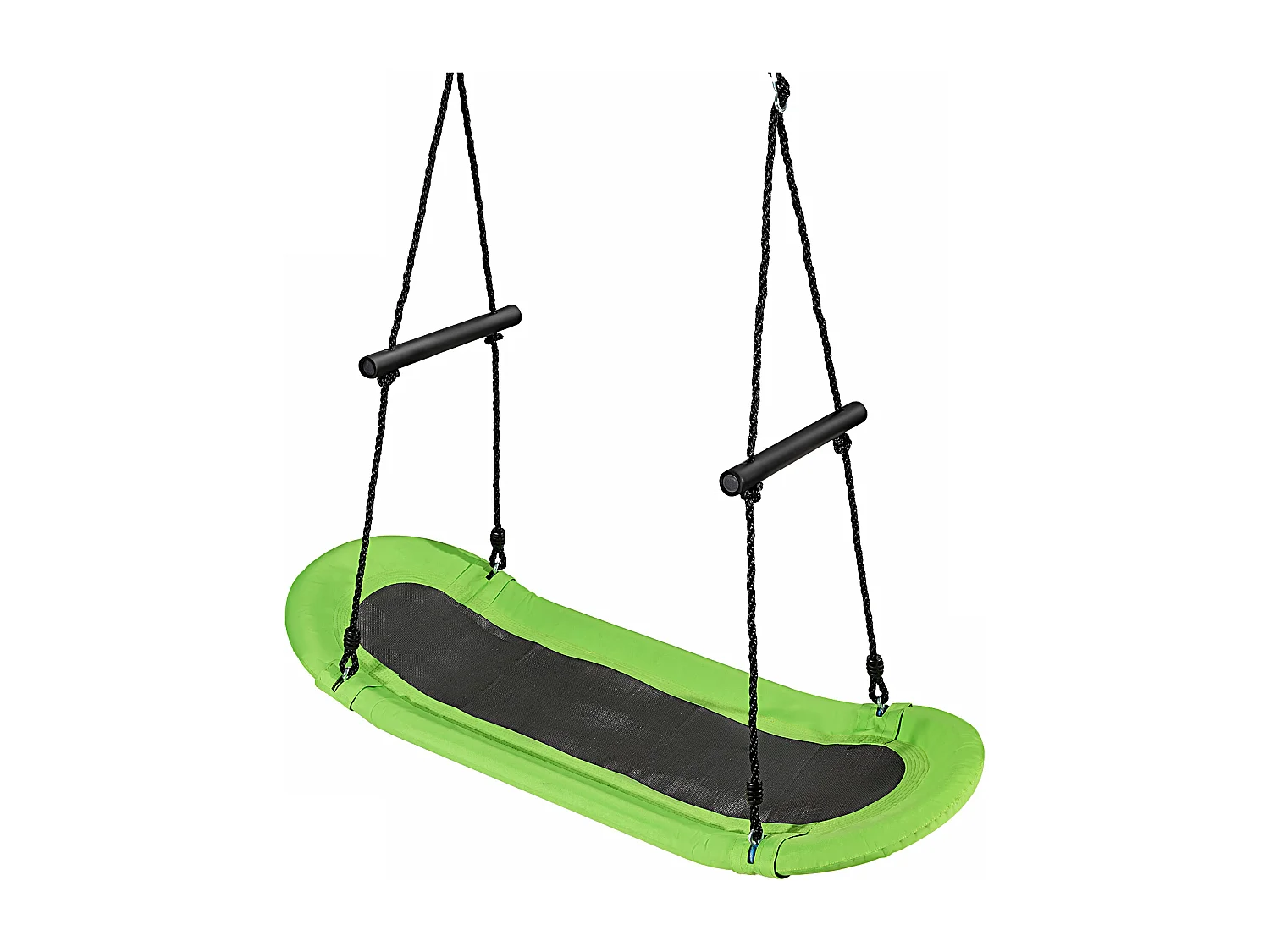 Nestschommel, ovaal, skateboardschommel met handgrepen, kinderschommel, outdoor meerkinderschommel, boomschommel,voor kinderen en volwassenen (groen) ZB33886